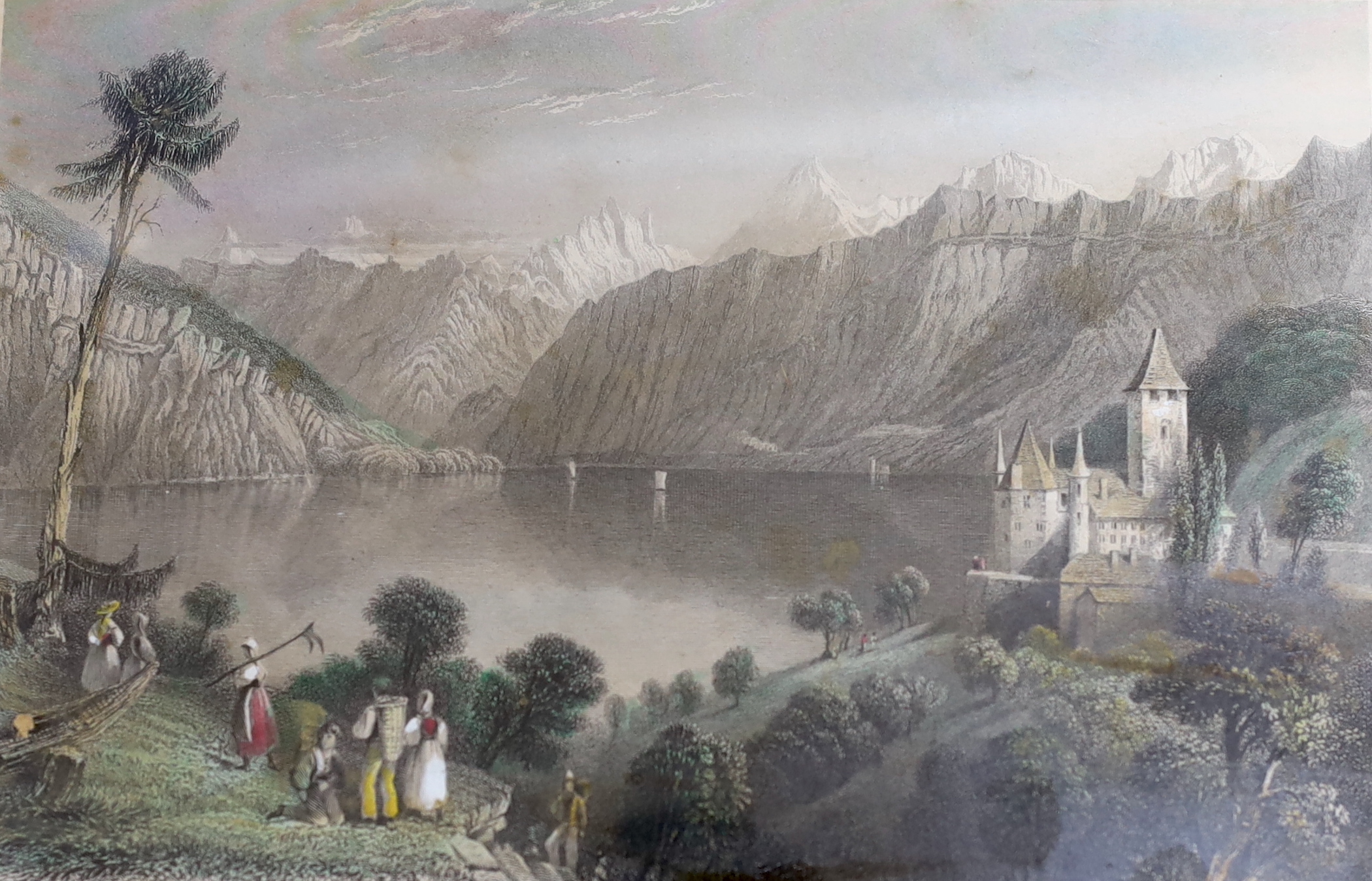 W. Taylor after W.H. Bartlett, set of twenty four hand coloured steel engravings, Alpine scenes, overall 20 x 25cm, unframed